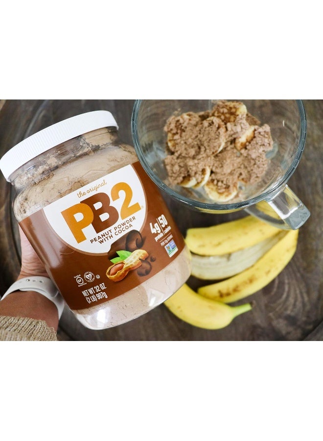 PB2 Powdered Chocolate Peanut Butter with Cocoa - 4g of Protein, 90% Less Fat, Certified Gluten Free, Only 50 Calories per Serving for Shakes, Smoothies, Low-Carb, Keto Diets - Image 3